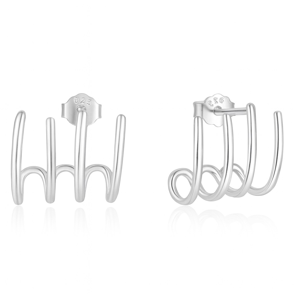 Boucles d'oreilles argent rh, BO RH