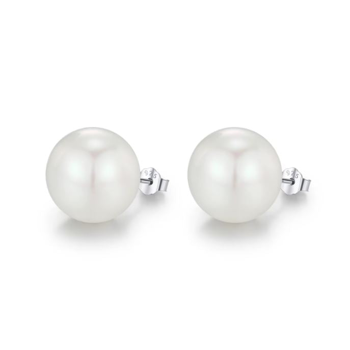 Boucles Perles synthétiques Argent rhodié - Blanches & Grises - 5 à 14mm