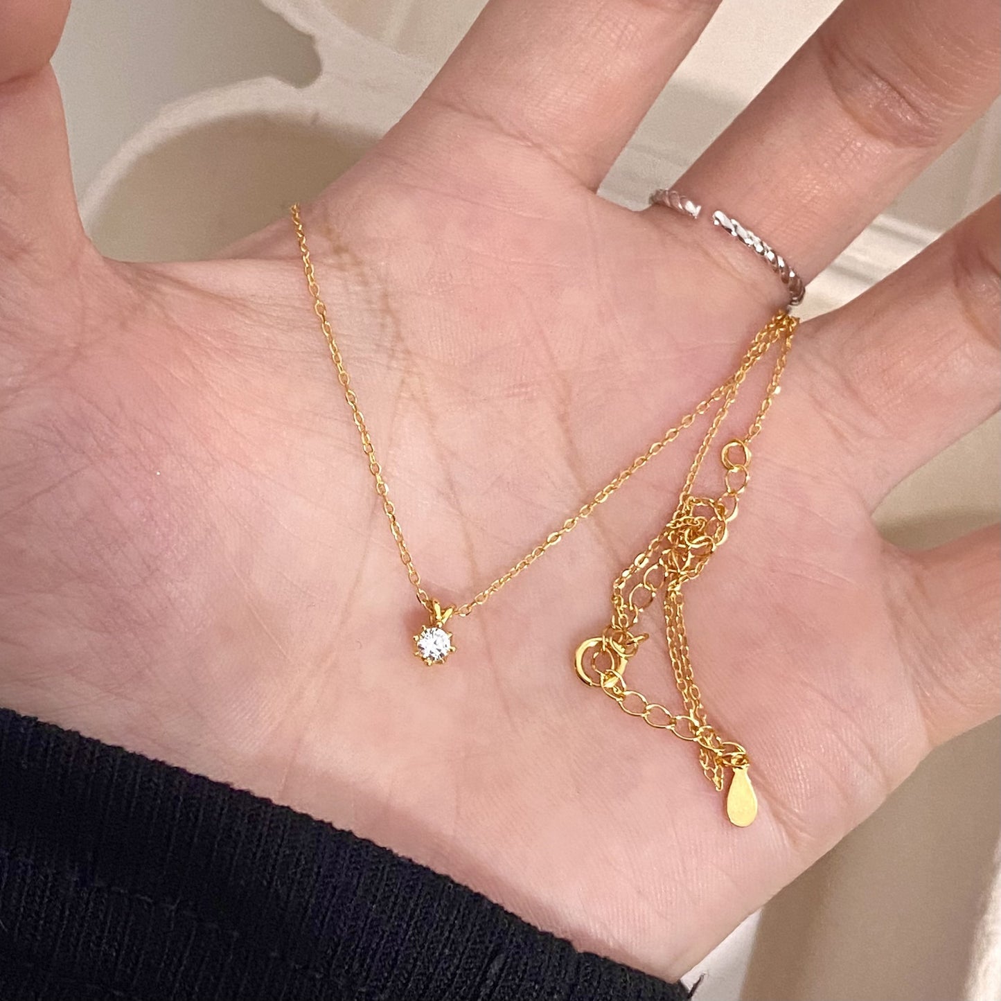 COLLIER AGT GOLD GOLD SOLITAIRE