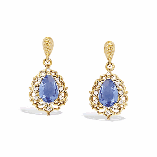 Boucles d’oreilles en plaqué or – 22ED0430TZ