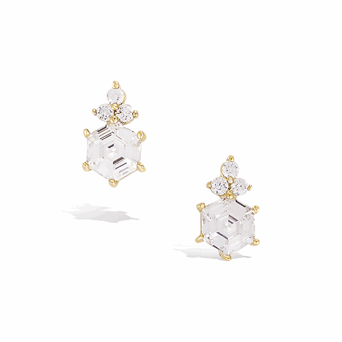 Boucles d’oreilles en plaqué or – 22ED0640CZ