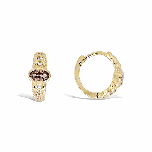 Boucles d’oreilles en plaqué or – 22ED0900SKR