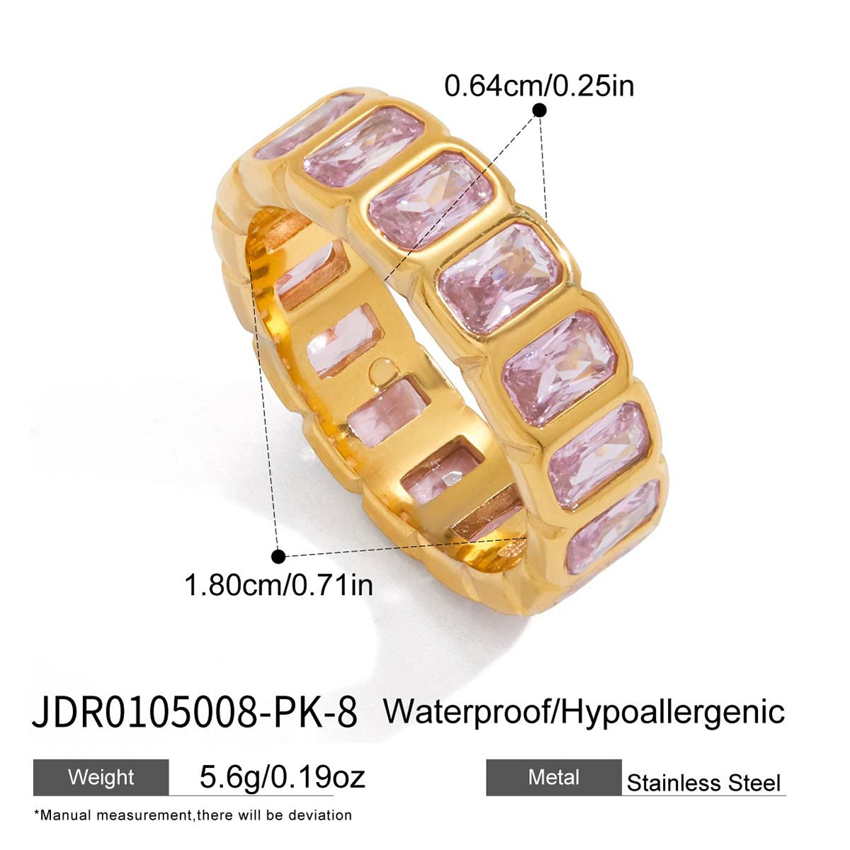 Bague en acier – BG0105008-PK-8