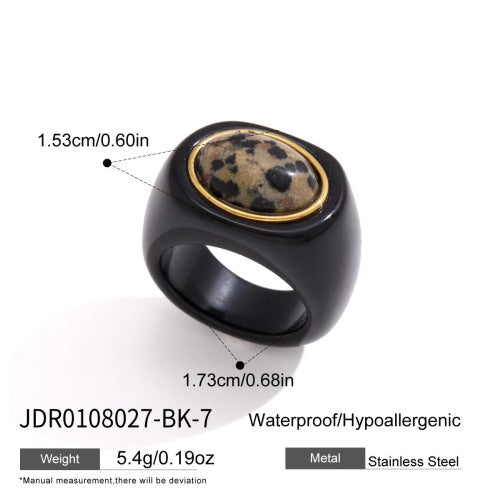 BAGUE ACIER REF BG0108027-BK-7