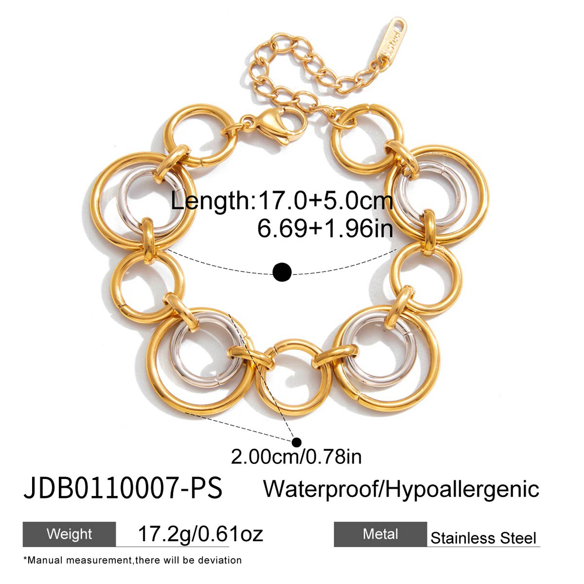 Bracelet en acier – BR0110007-PS
