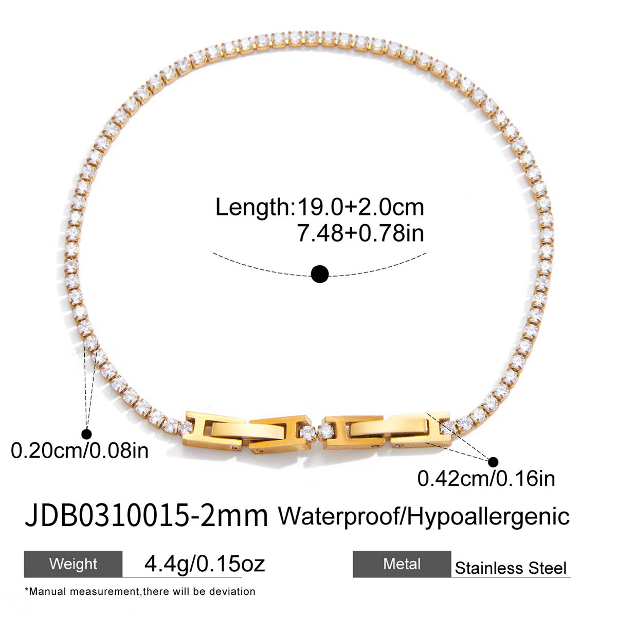 Bracelet en acier – BR0310015-2MM