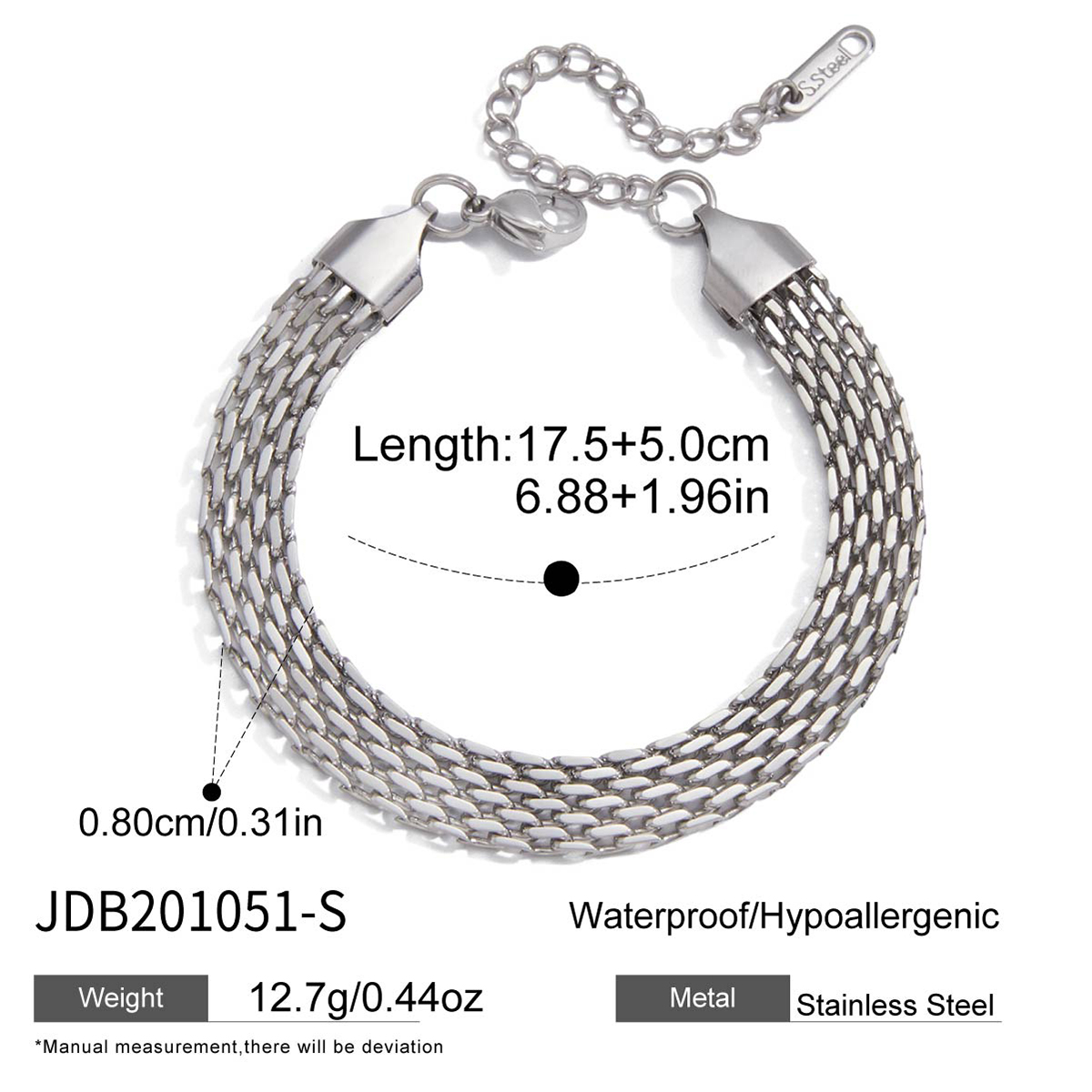 Bracelet en acier – BR201051-S