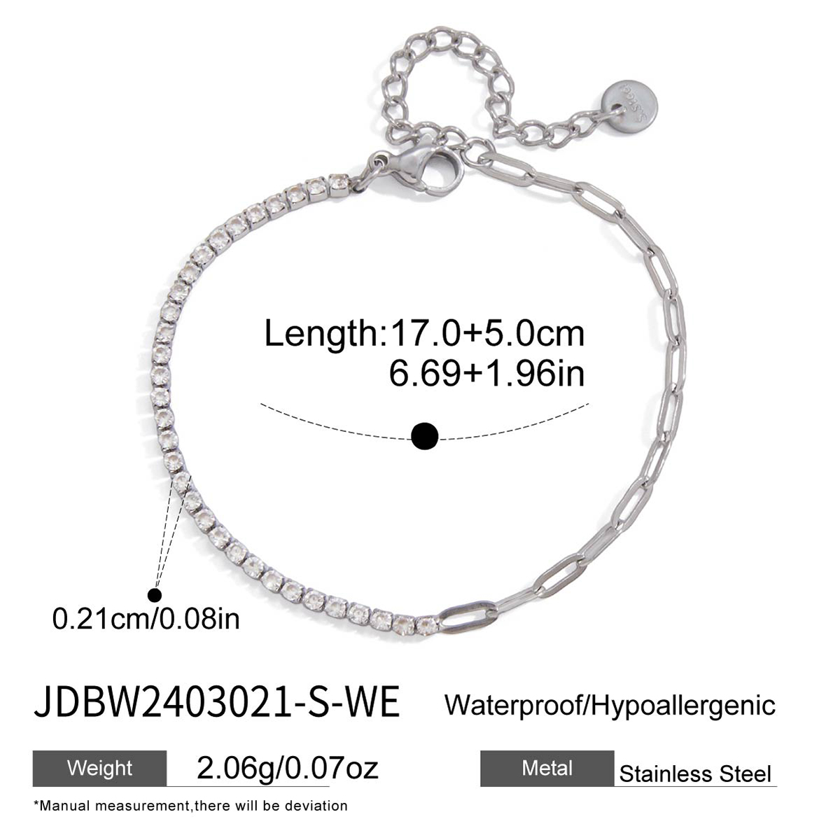 Bracelet en acier – BRW2403021-S-WE