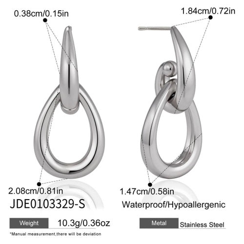 Boucles d’oreilles en acier – E0103329-S