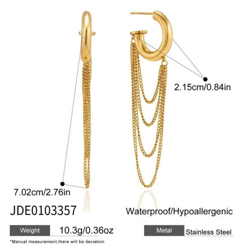 Boucles d’oreilles en acier – E0103357