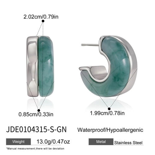 Boucles d’oreilles en acier – E0104315-S-GN