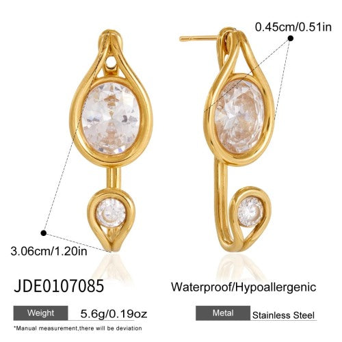 BOUCLES D’OREILLES ACIER REF E0107085
