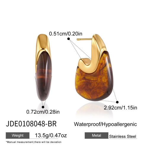 BOUCLES D’OREILLES ACIER REF E0108048-BR