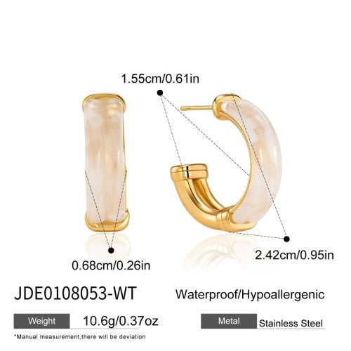 BOUCLES D’OREILLES ACIER REF E0108053-WT