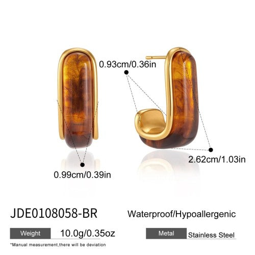 BOUCLES D’OREILLES ACIER REF E0108058-BR