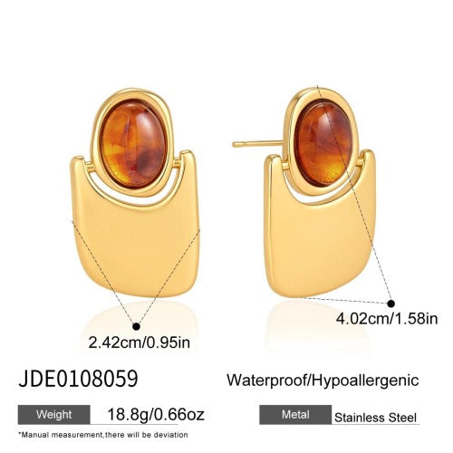 BOUCLES D’OREILLES ACIER REF E0108059