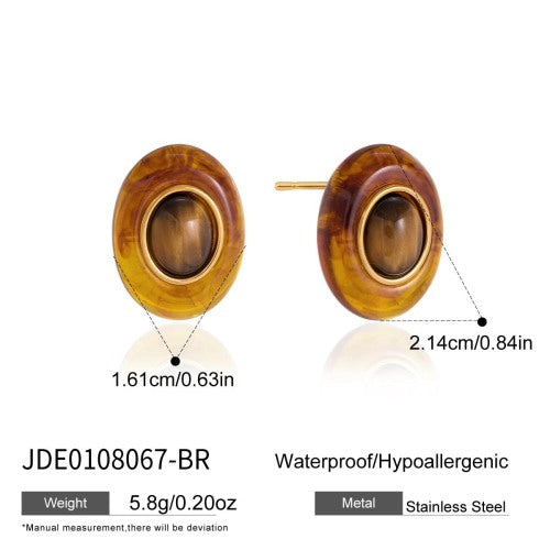 BOUCLES D’OREILLES ACIER REF E0108067-BR