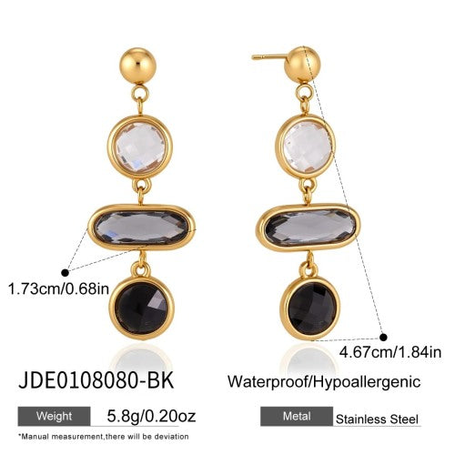 BOUCLES D’OREILLES ACIER REF E0108080-BK