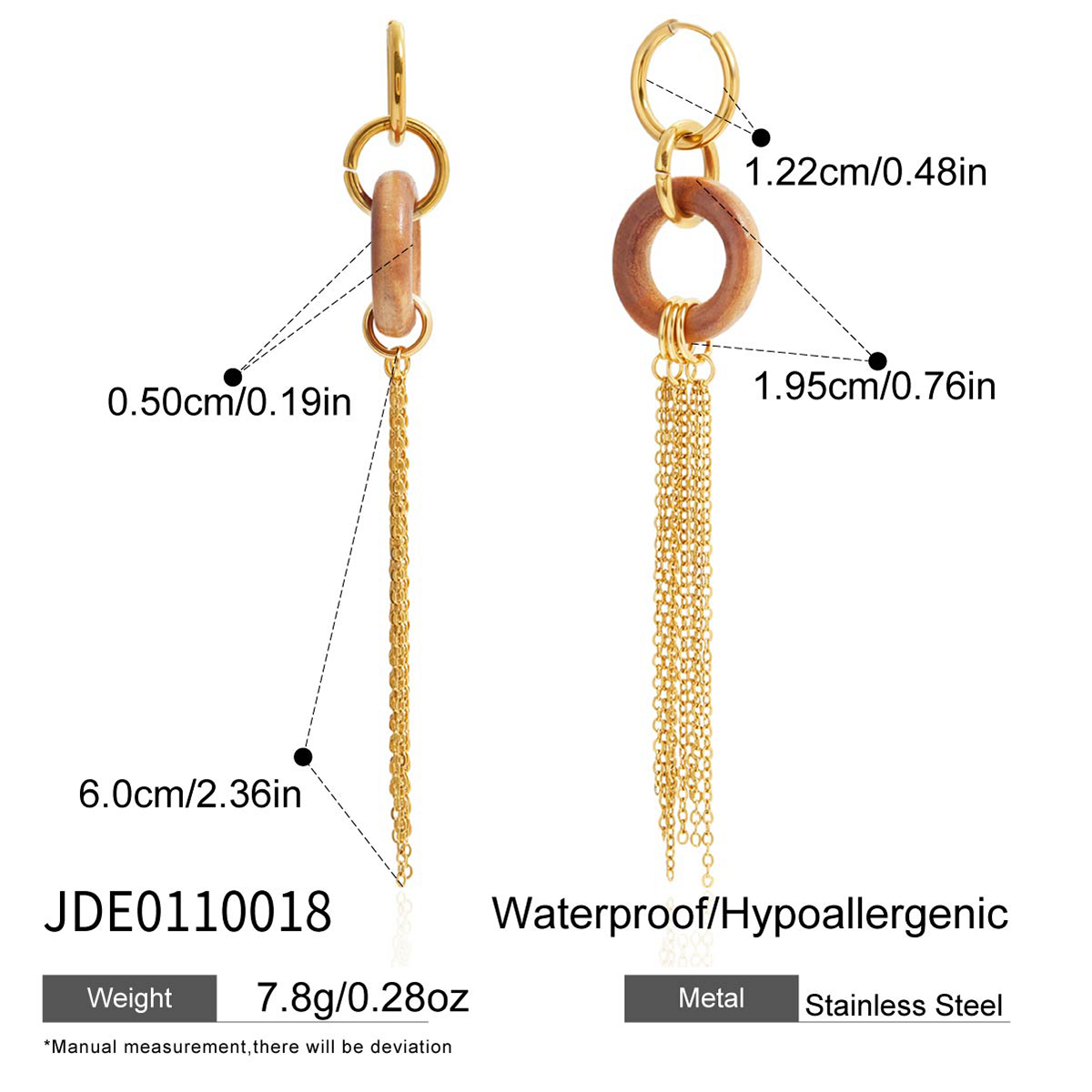 Boucles d’oreilles en acier – E0110018