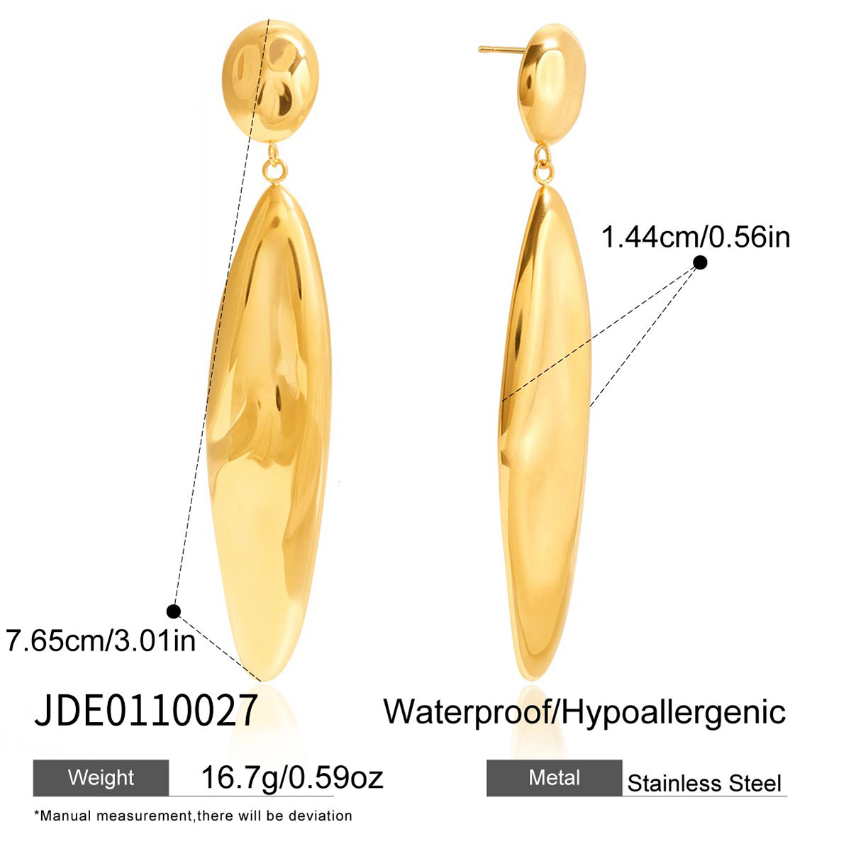 Boucles d’oreilles en acier – E0110027