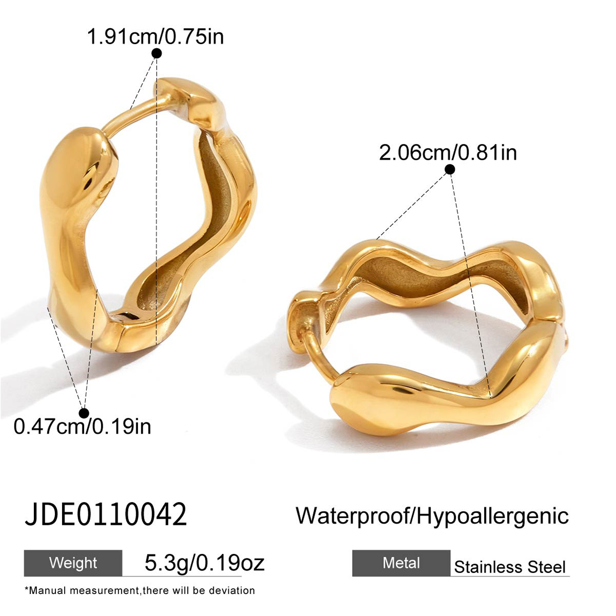 Boucles d’oreilles en acier – E0110042