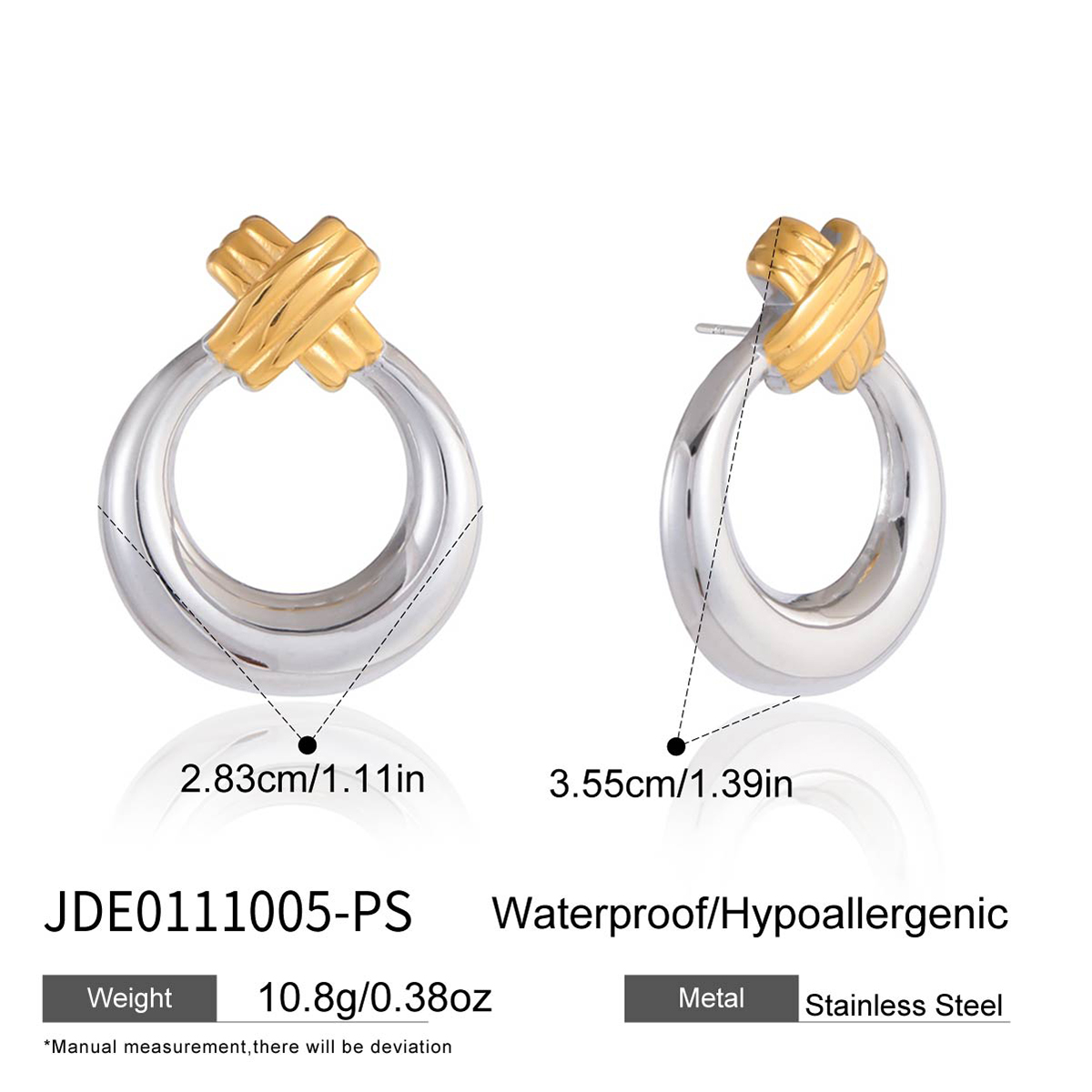 Boucles d’oreilles en acier – E0111005-PS