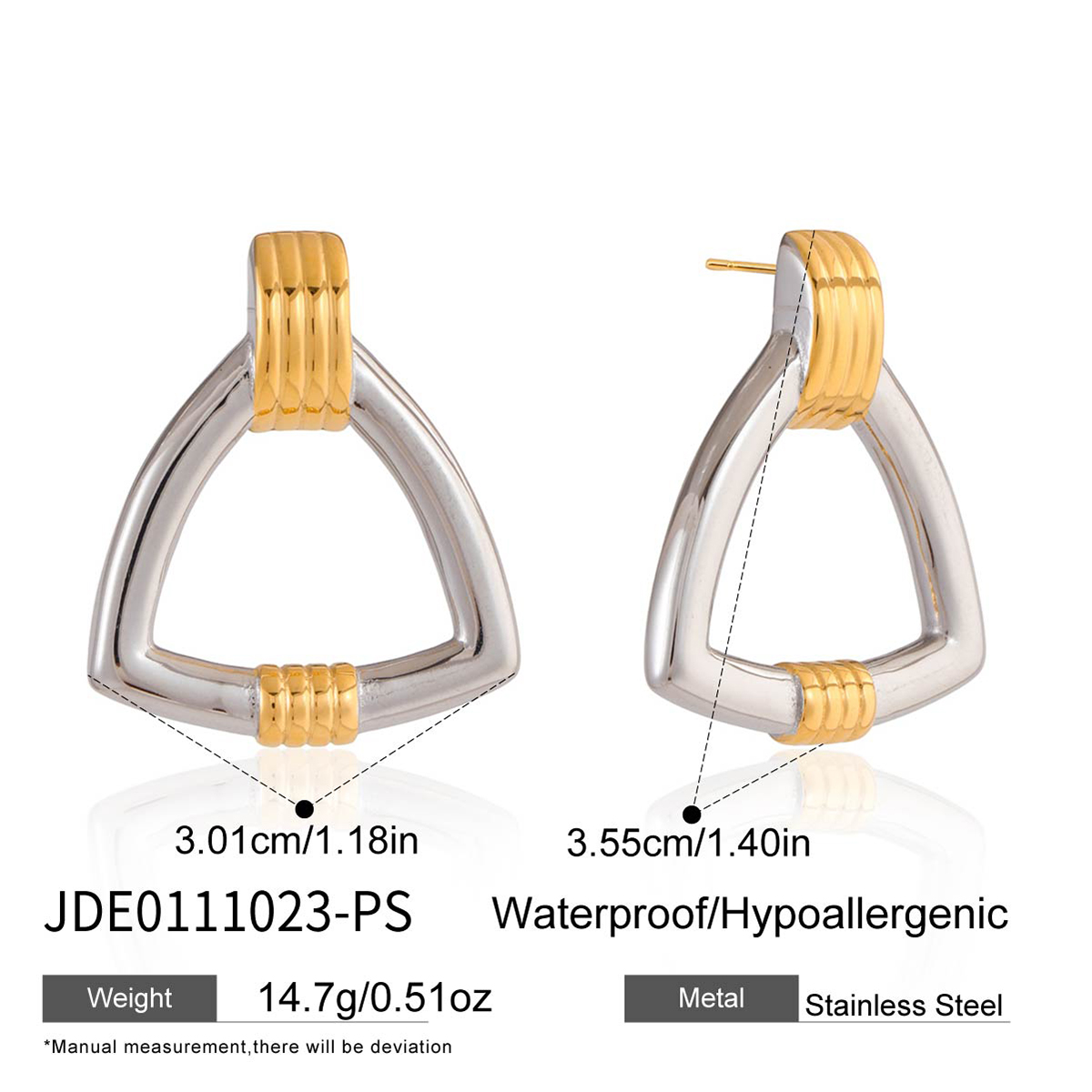 Boucles d’oreilles en acier – E0111023-PS