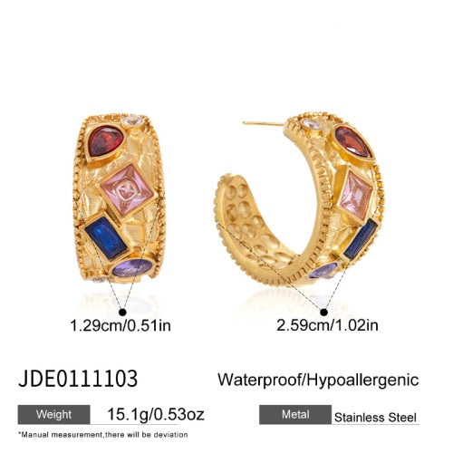 Boucles d’oreilles en acier – E0111103