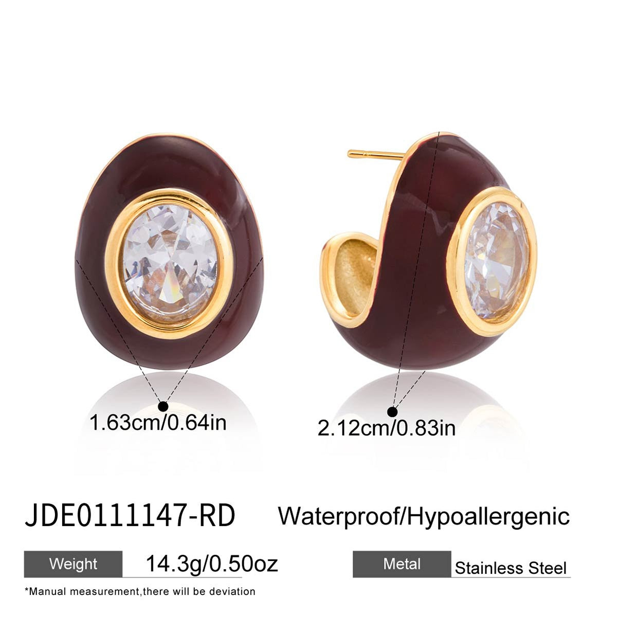 Boucles d’oreilles en acier – E0111147-RD