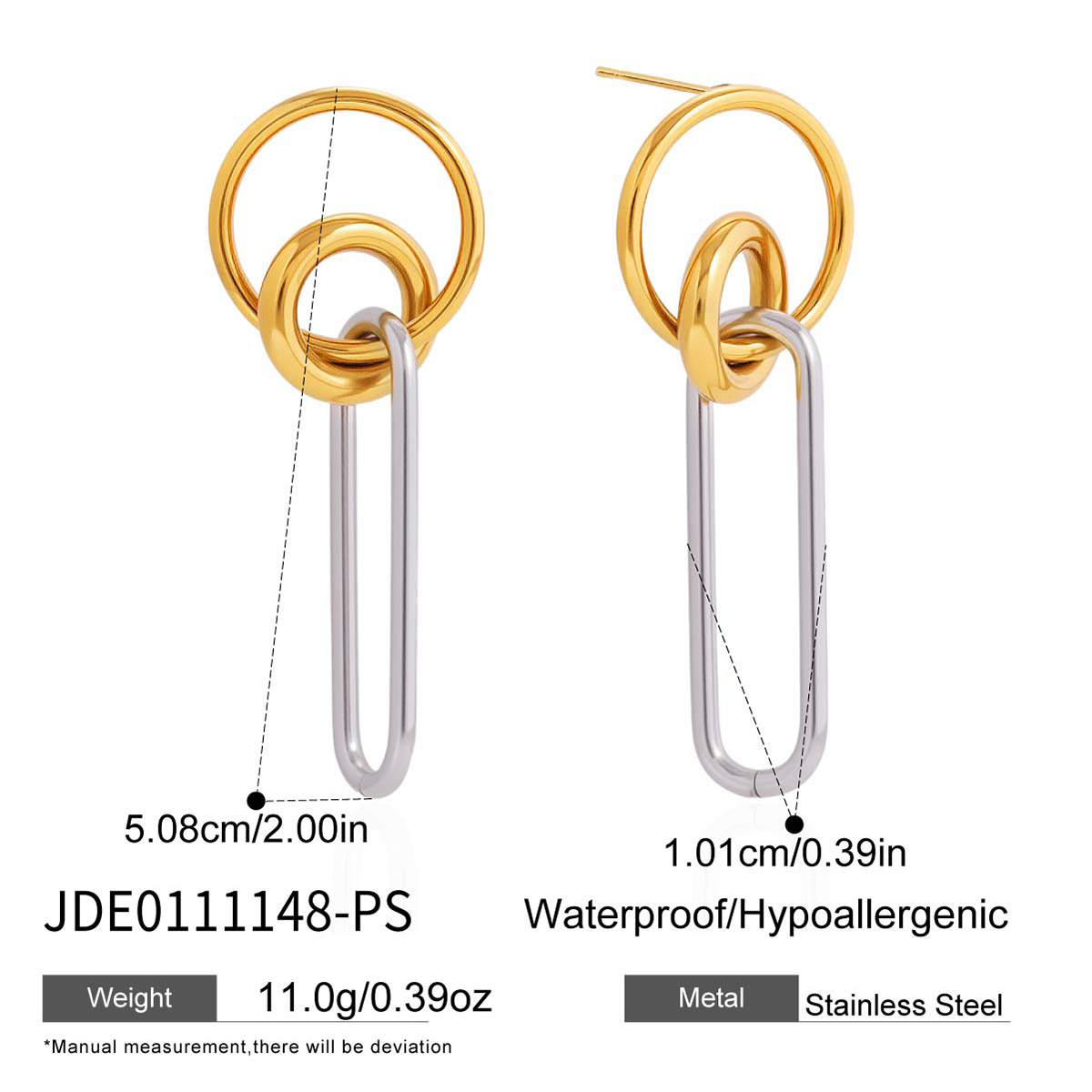 Boucles d’oreilles en acier – E0111148-PS