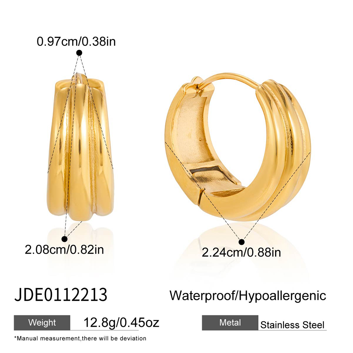 Boucles d’oreilles en acier – E0112213