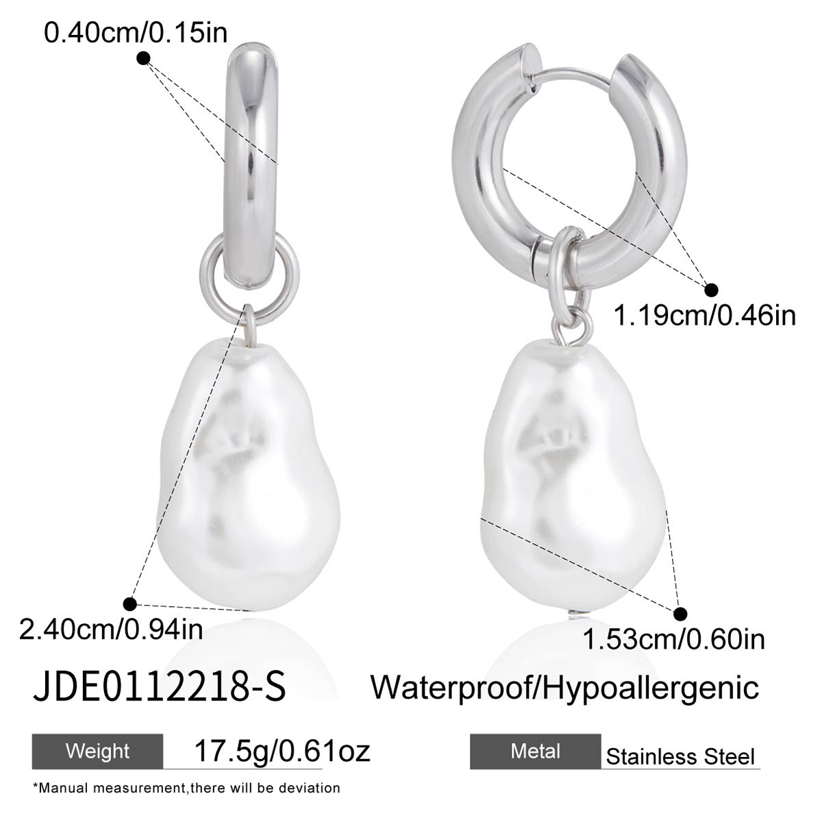 Boucles d’oreilles en acier – E0112218-S