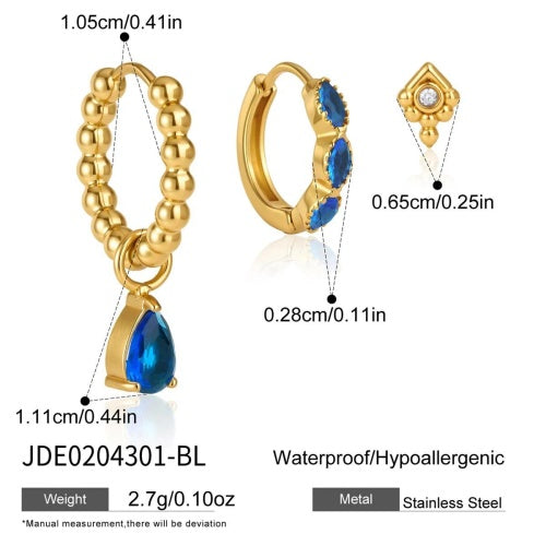 Boucles d’oreilles en acier – E0204301-BL
