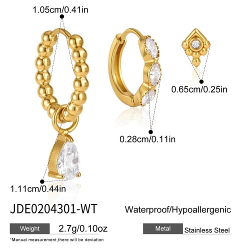 Boucles d’oreilles en acier – E0204301-WT