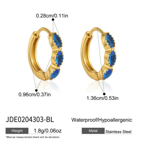 Boucles d’oreilles en acier – E0204303-BL