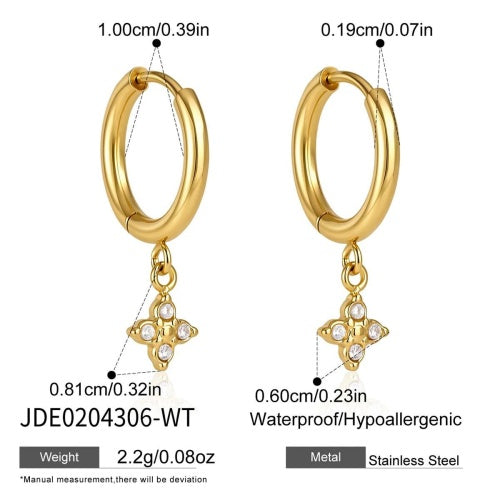 Boucles d’oreilles en acier – E0204306-WT