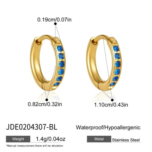 Boucles d’oreilles en acier – E0204307-BL