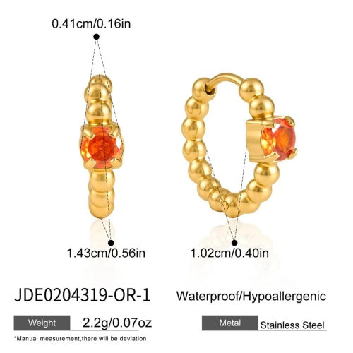 Boucles d’oreilles en acier – E0204319-OR-1