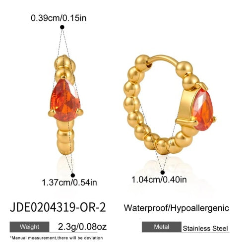 Boucles d’oreilles en acier – E0204319-OR-2