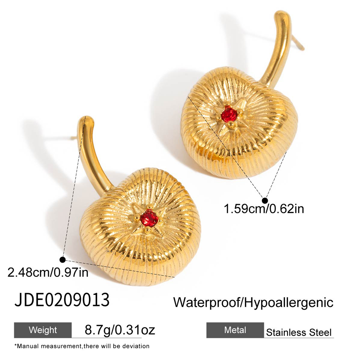 Boucles d’oreilles en acier – E0209013