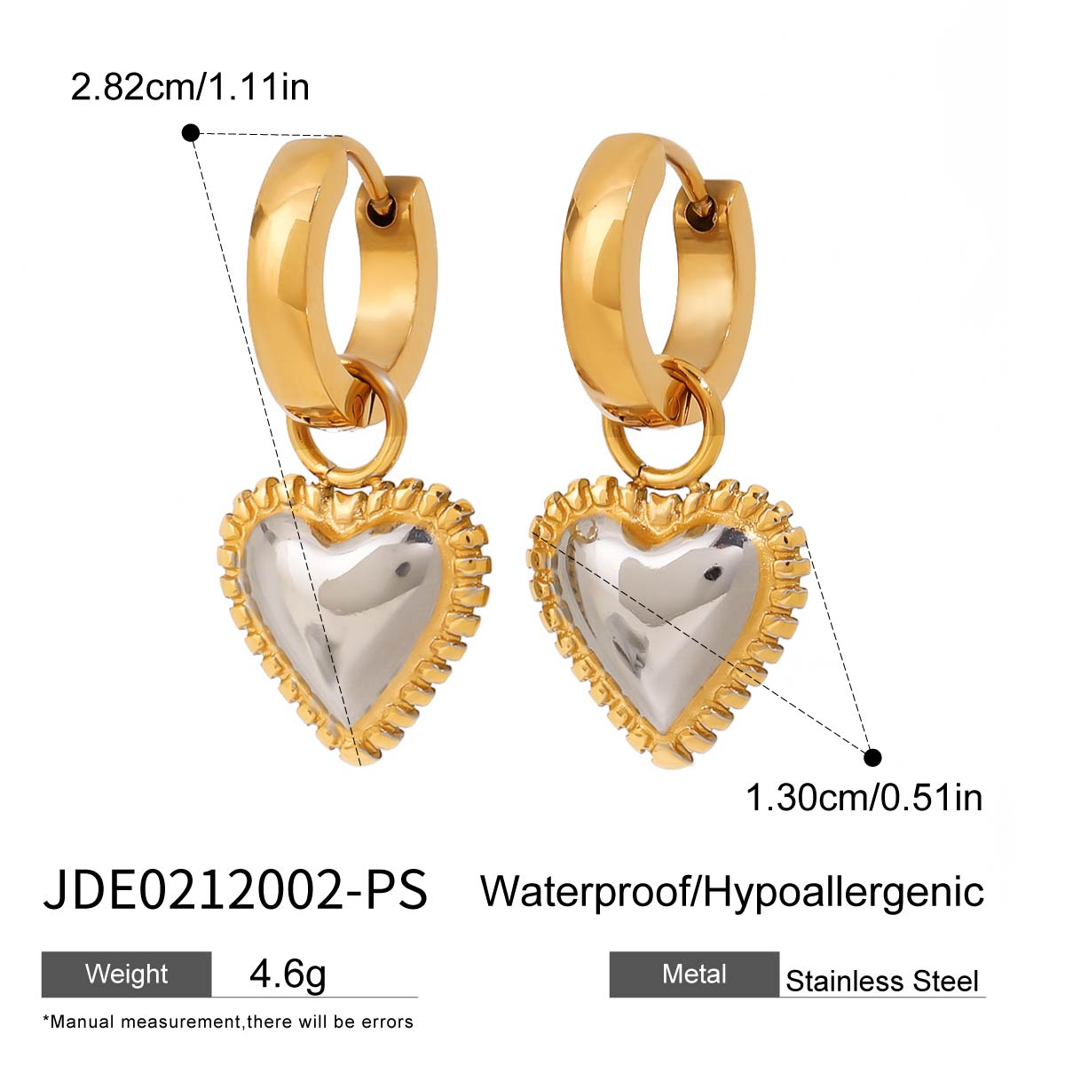 Boucles d’oreilles en acier – E0212002-PS