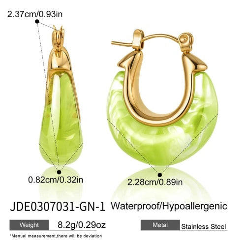 Boucles d’oreilles en acier – E0307031-GN-1