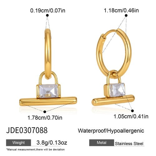 BOUCLES D’OREILLES ACIER REF E0307088