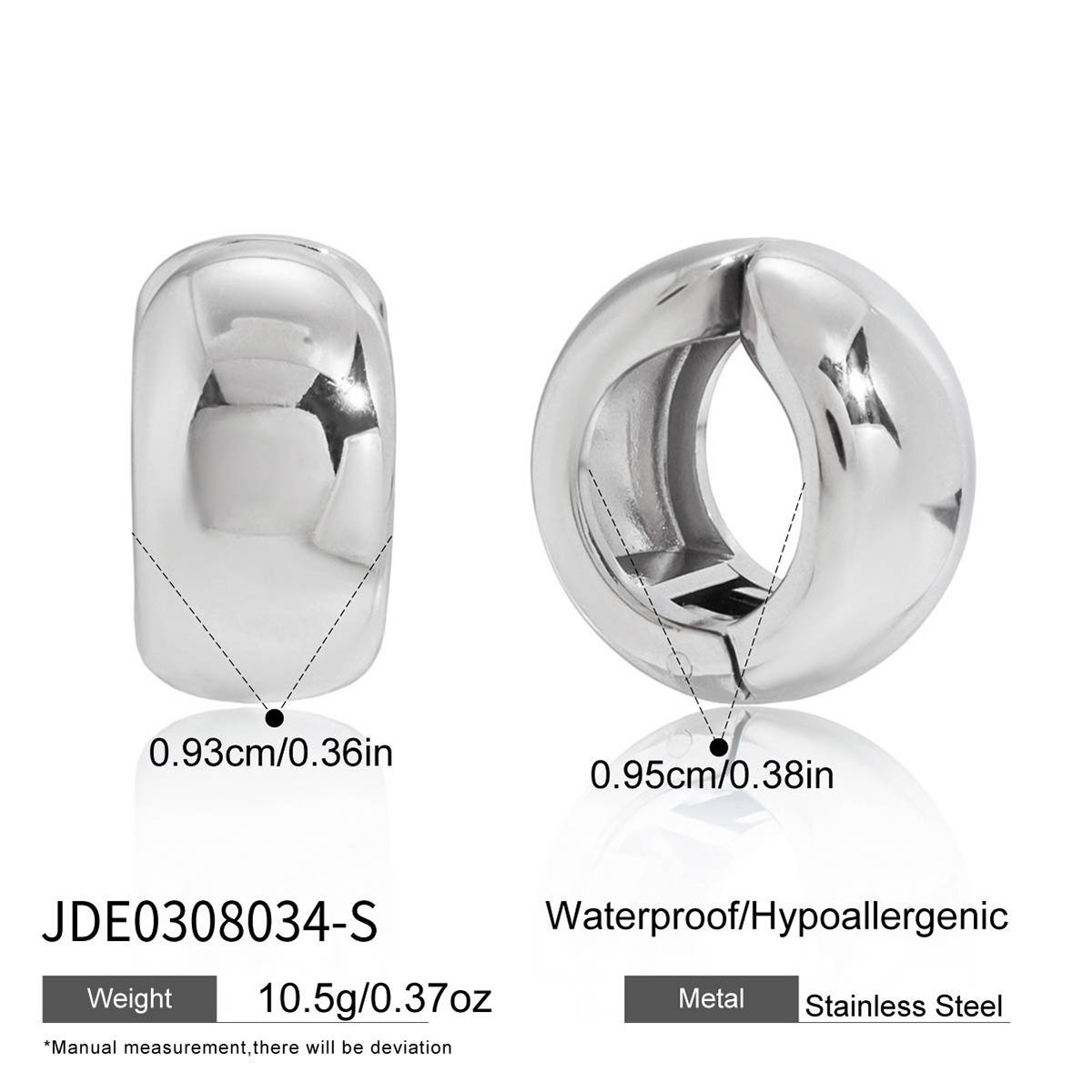 Boucles d’oreilles en acier – E0308034-S