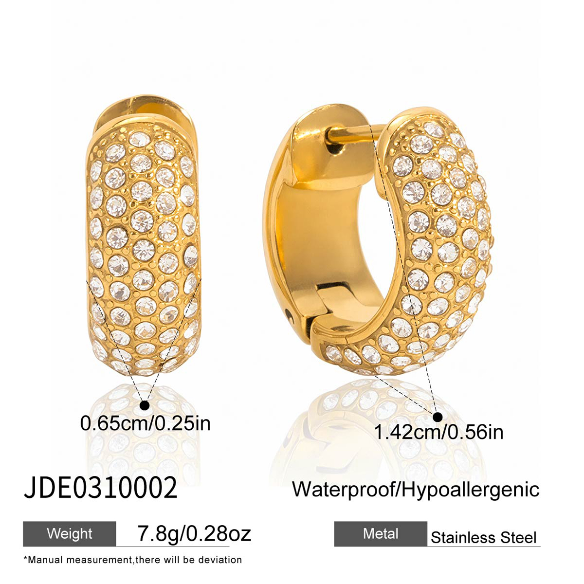 Boucles d’oreilles en acier – E0310002