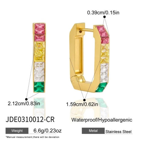 Boucles d’oreilles en acier – E0310012-CR