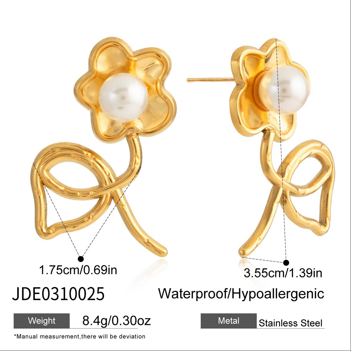 Boucles d’oreilles en acier – E0310025