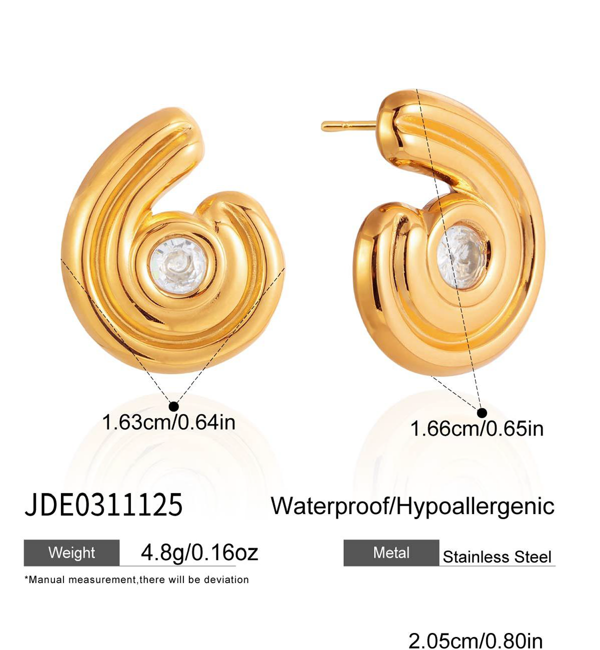 Boucles d’oreilles en acier – E0311125