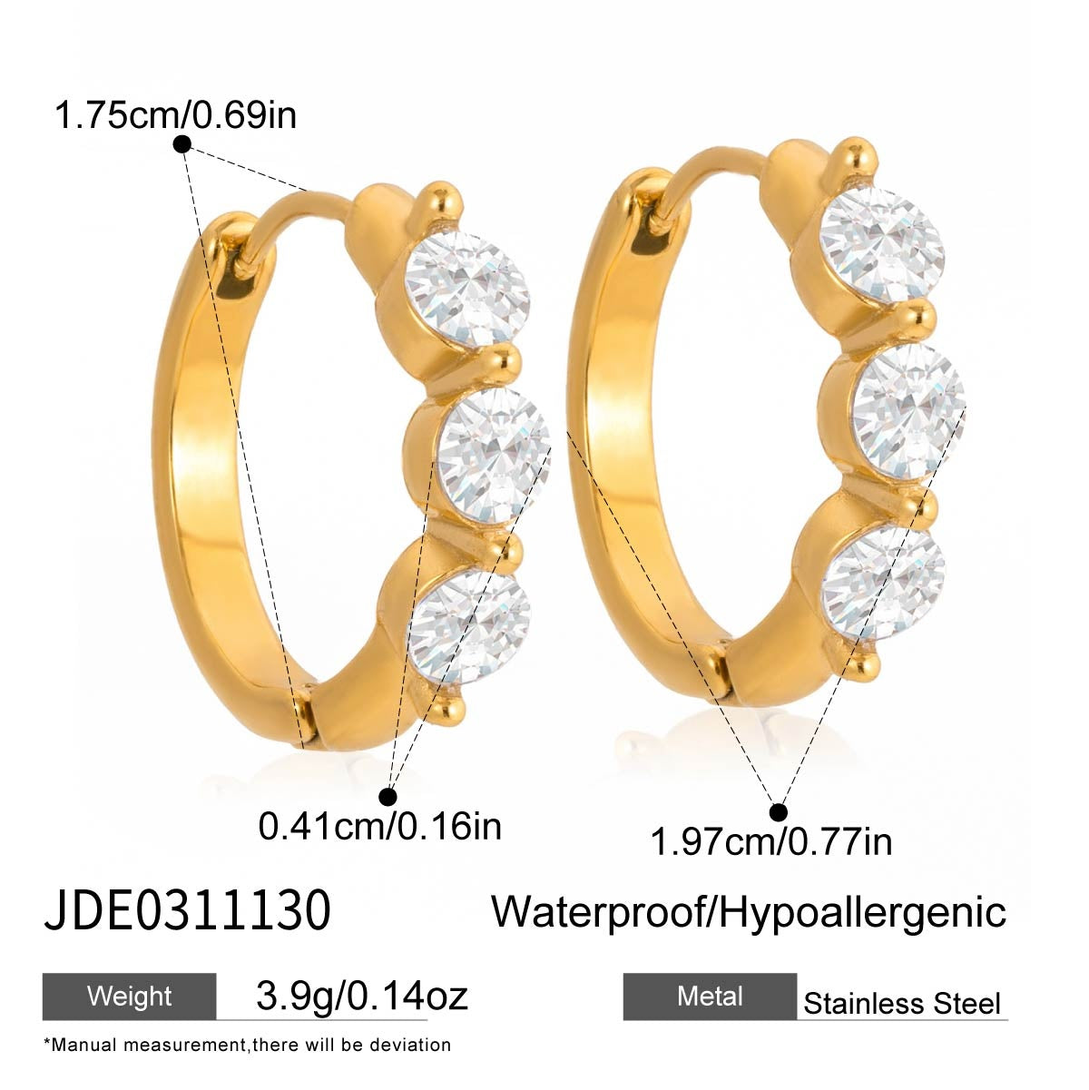 Boucles d’oreilles en acier – E0311130