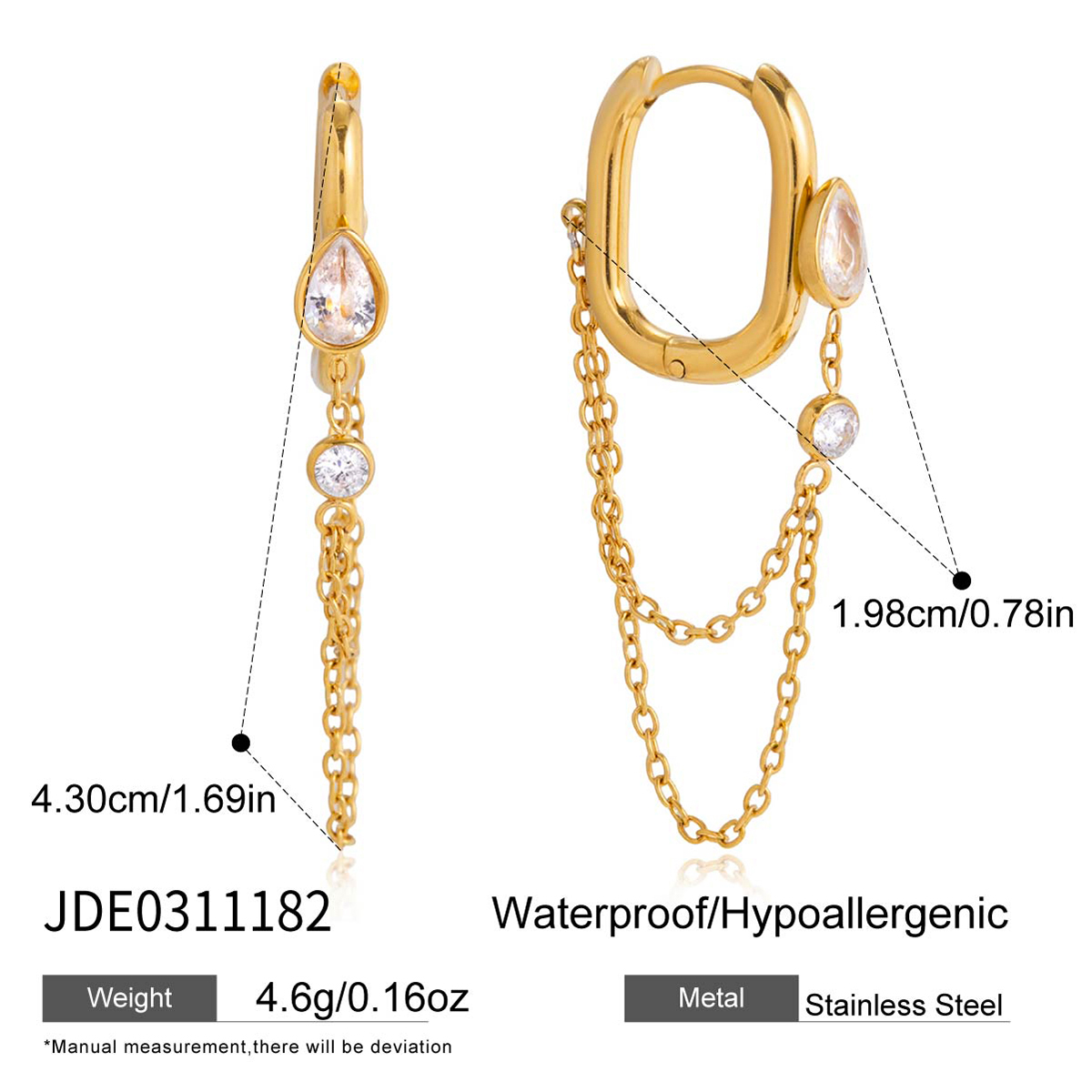Boucles d’oreilles en acier – E0311182